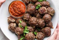 Juicy Oven Baked Meatballs Recipe