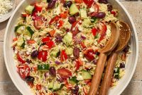 Greek Orzo Salad with Lemon Vinaigrette and Feta