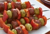Chorizo and Olive Pinchos Recipe: Classic Spanish Tapas Skewers