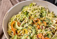 Crisp Asian Cucumber Slaw with Tangy Sweet Chili Dressing Recipe