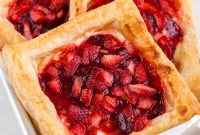 Flaky Homemade Strawberry Danish with Cream Cheese Recipe