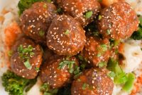 Spicy Firecracker Meatballs Recipe with Sweet Chili Glaze