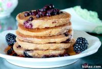 Fluffy Gluten Free Vegan Blueberry Oatmeal Pancakes