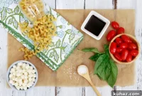 Caprese Pasta Dinner with Fresh Tomatoes and Mozzarella