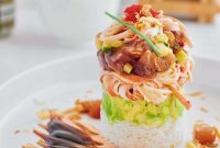 Ahi Tuna Tower with Avocado and Mango