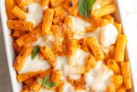 Creamy Baked Pasta with Vodka-Style Sauce, Alcohol-Free