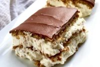 No-Bake Eclair Cake with Chocolate Glaze