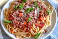 Linguine with Classic Bolognese Sauce