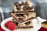 Homemade Chocolate Raspberry Crumb Bars
