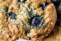Almond Flour Blueberry Muffins, Tender and Fluffy