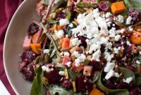 Roasted Sweet Potato, Beet and Apple Quinoa Salad