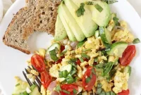Summer Veggie Egg Scramble Recipe with Fresh Herbs