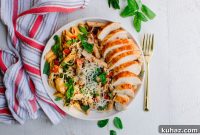 Creamy Chicken, Bacon and Bruschetta Pasta