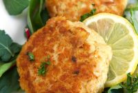 Crispy Tuna Patties Recipe with Lemon Dill Sauce
