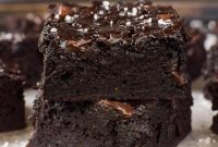 Fudgy Dark Chocolate Zucchini Brownies Recipe