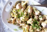 Crispy Roasted Cauliflower with Tahini and Dates
