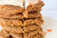 Carrot Cake Pancake Recipe with Cream Cheese Glaze