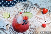 Sparkling Berry Vodka Cocktail for July 4th