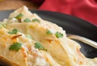 Swiss Style Breakfast Enchiladas with Creamy Tomatillo Sauce