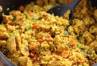 Moroccan Chicken with Saffron Rice