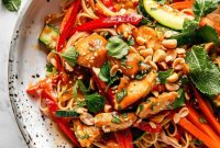 Bang Bang Chicken Noodles in 15 Minutes
