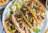 Grilled Chimichurri Chicken Tacos with Lime & Cilantro