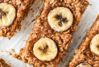 Homemade Peanut Butter Banana Oatmeal Breakfast Bars