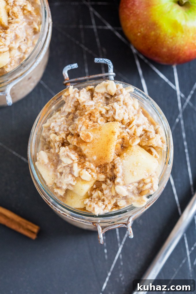 Creamy Maple Apple Overnight Oats Recipe 3 Maple Apple Overnight Oats - serving suggestion