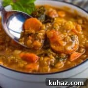 Instant Pot Lentil Soup cooked in the Instant Pot is a quick and easy soup that is filled to the brim with flavor.
