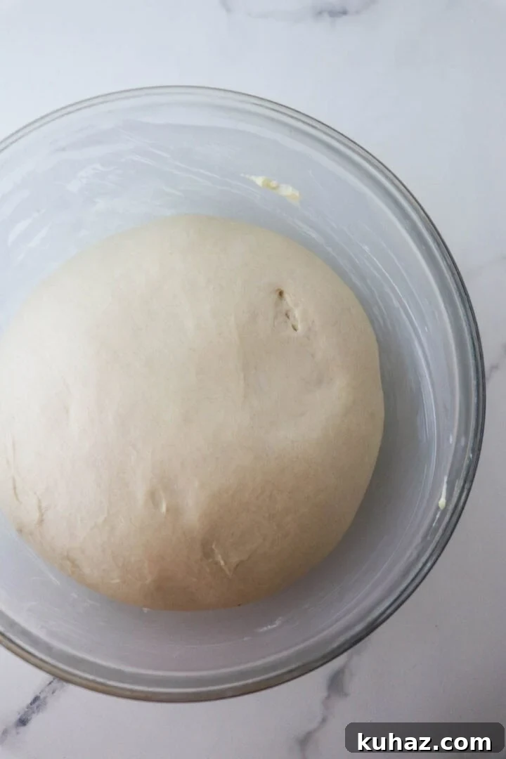 Homemade Buttermilk Bread Recipe: Soft, Tender Loaf 7 Risen dough for Soft and Tender Buttermilk Bread.