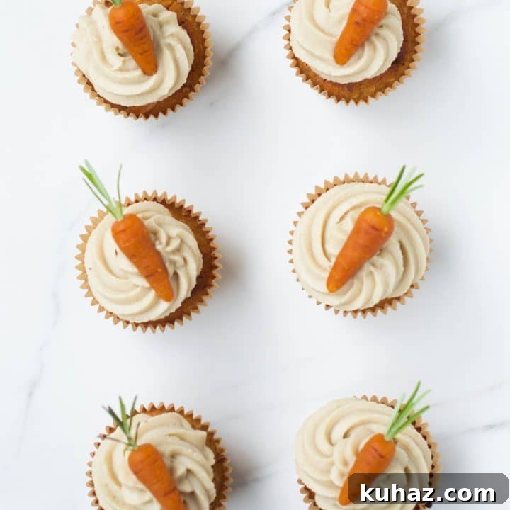 Carrot Cake Cupcakes (Vegan + Gluten-free)