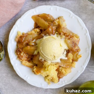 No Bake Pecan Pie Dip with Cream Cheese 9 serving of cake mix apple cobbler with a scoop of vanilla ice cream on top.