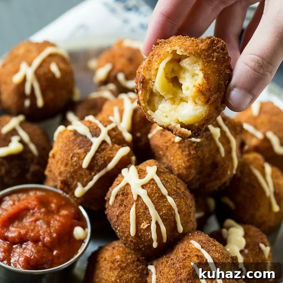 Loaded BBQ Brisket Nachos with Cheese 10 Fried Mac and Cheese Balls
