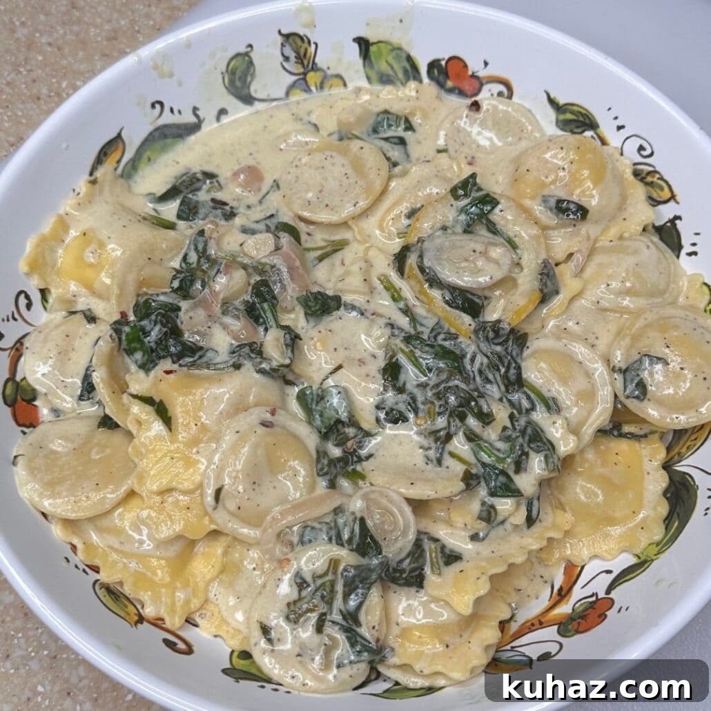 Lobster and Spinach Ravioli in Creamy Garlic Sauce 2 Creamy Spinach Lobster Ravioli - image 1