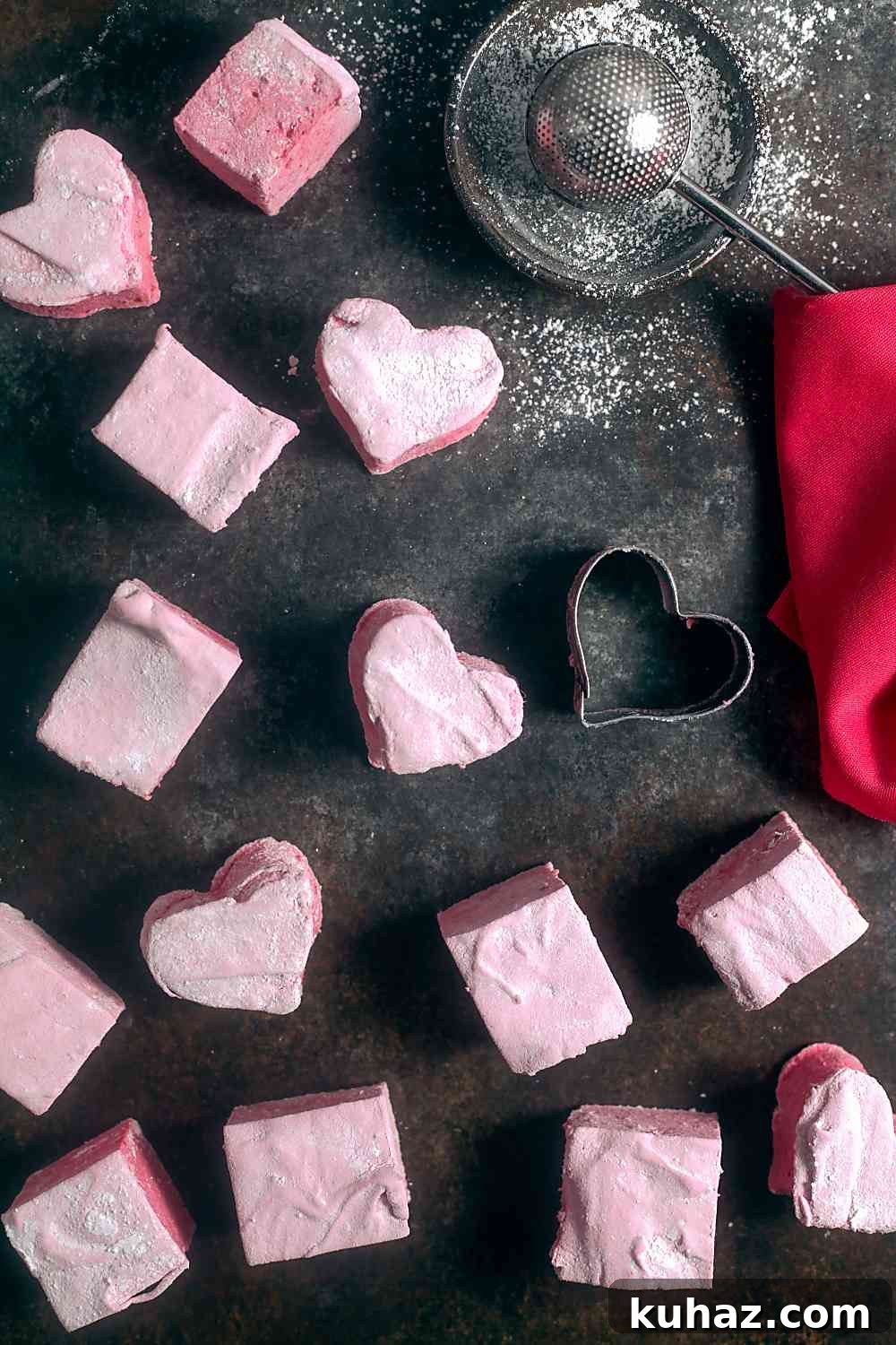 Homemade Raspberry Hibiscus Marshmallows (with corn syrup free option!)
