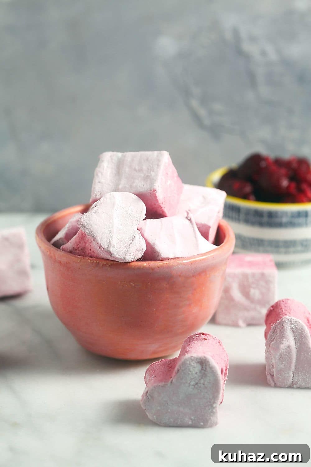Homemade Raspberry Hibiscus Marshmallows (with corn syrup free option!)