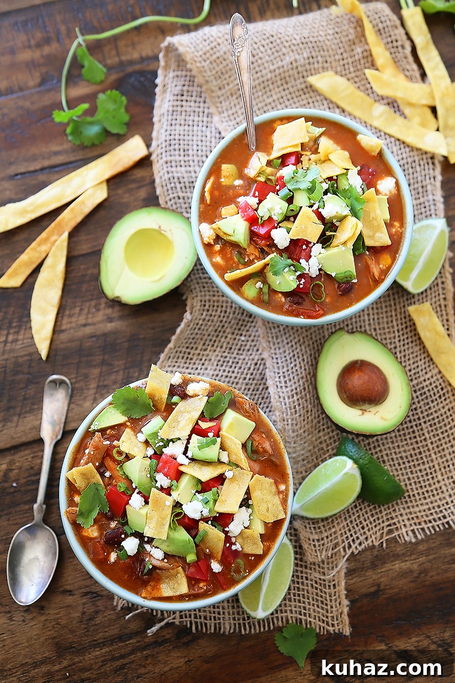 Chicken Tortilla Soup Recipe with Crispy Tortilla Strips 3 Easy Chicken Tortilla Soup - Ingredients and prep for a bright, comforting soup with tortilla strips and fresh toppings.