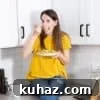 Chewy 4-Ingredient Brownie Mix Cookies 6 marni sitting on a counter eating pasta