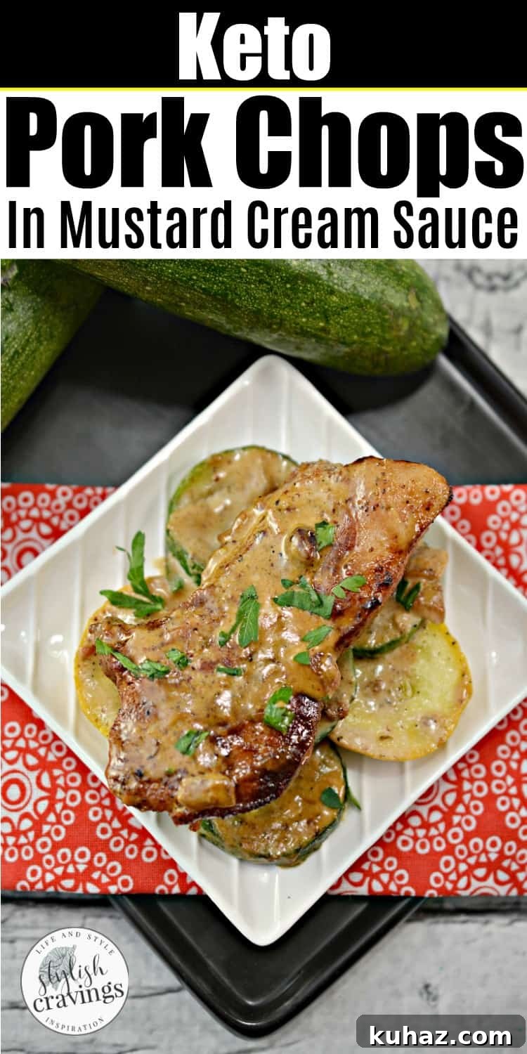 Keto Pork Chops In Mustard Cream Sauce