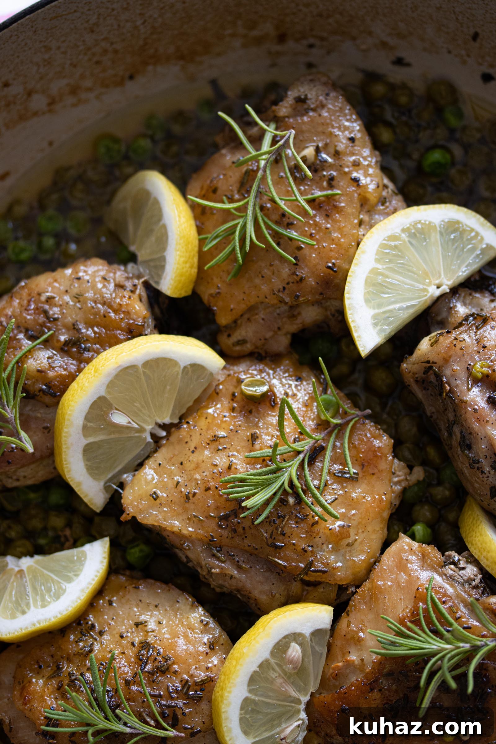 Roasted Lemon Rosemary Chicken with Peas 6 Rosemary Lemon Chicken