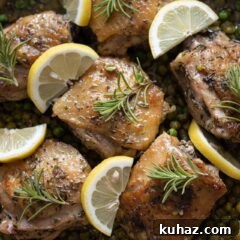 Roasted Lemon Rosemary Chicken with Peas 7 rosemary, peas, lemon chicken