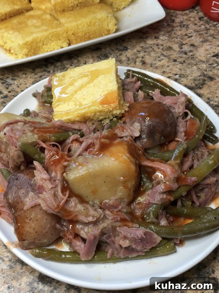Slow Cooker Smoked Turkey with Potatoes and Green Beans Recipe 7 Crockpot Smoked Turkey, Potatoes, and Green Beans