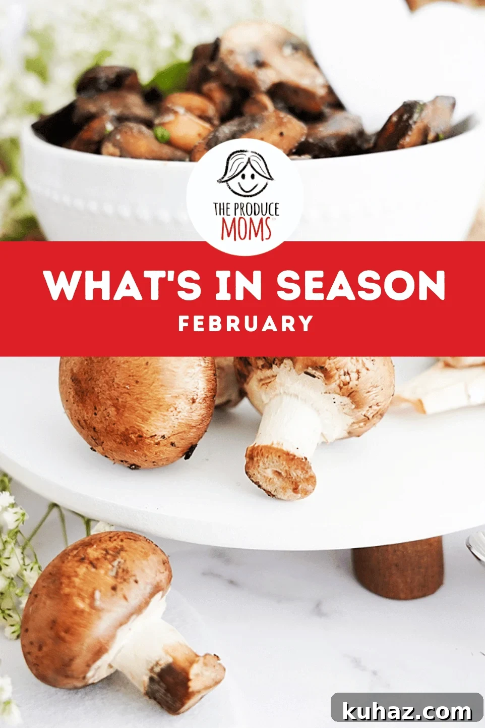 What's in Season in February: Fruits and Vegetables 3 Pinterest Pin February What's In Season