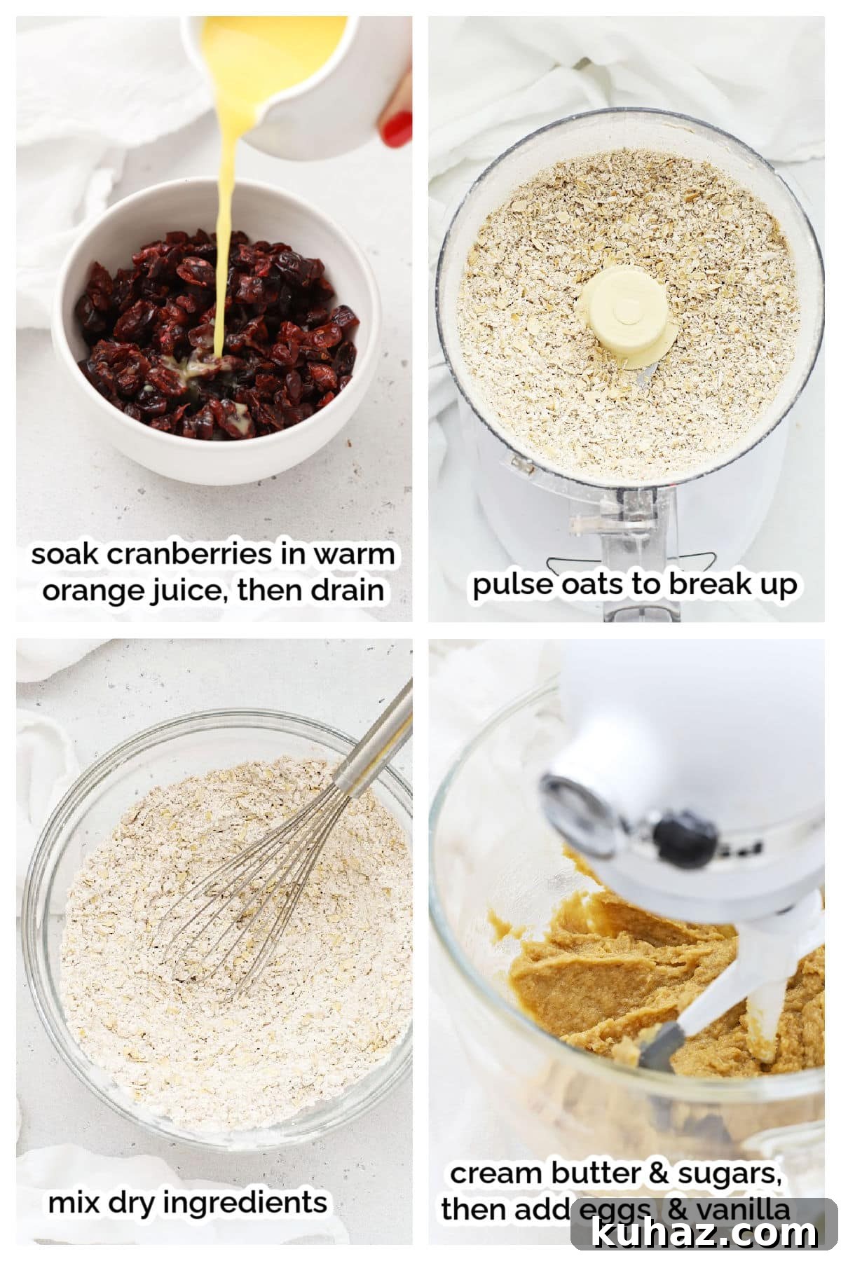 Gluten Free Cranberry White Chocolate Oatmeal Cookies 4 making gluten-free cranberry white chocolate oatmeal cookies step by step