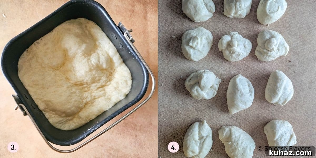 Fluffy Homemade Bread Machine Dinner Rolls Recipe 6 divide the dough into balls