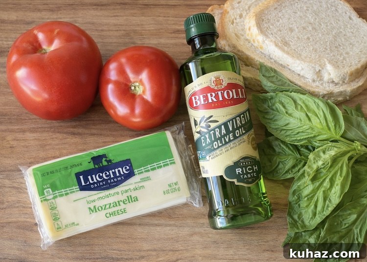 Chopped Caprese Toast with Balsamic Glaze 3 How to make caprese toast with cheese, tomatoes, basil, and garlic olive oil.