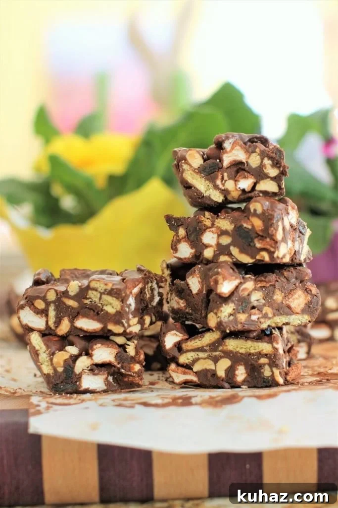 No-Bake Rocky Road Chocolate Marshmallow Bars Recipe 2 Classic No-Bake Rocky Road Bars are the best