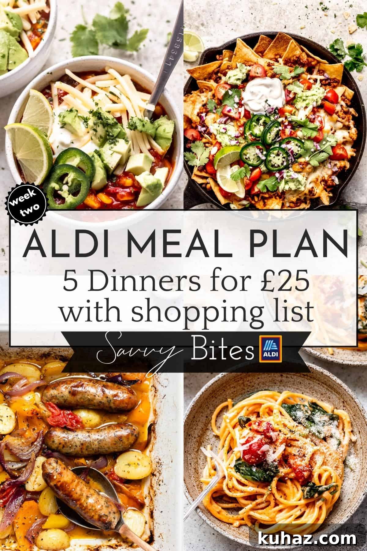 Aldi £25 Weekly Meal Plan Week 2 2 Aldi budget meal plan with easy healthy family dinners