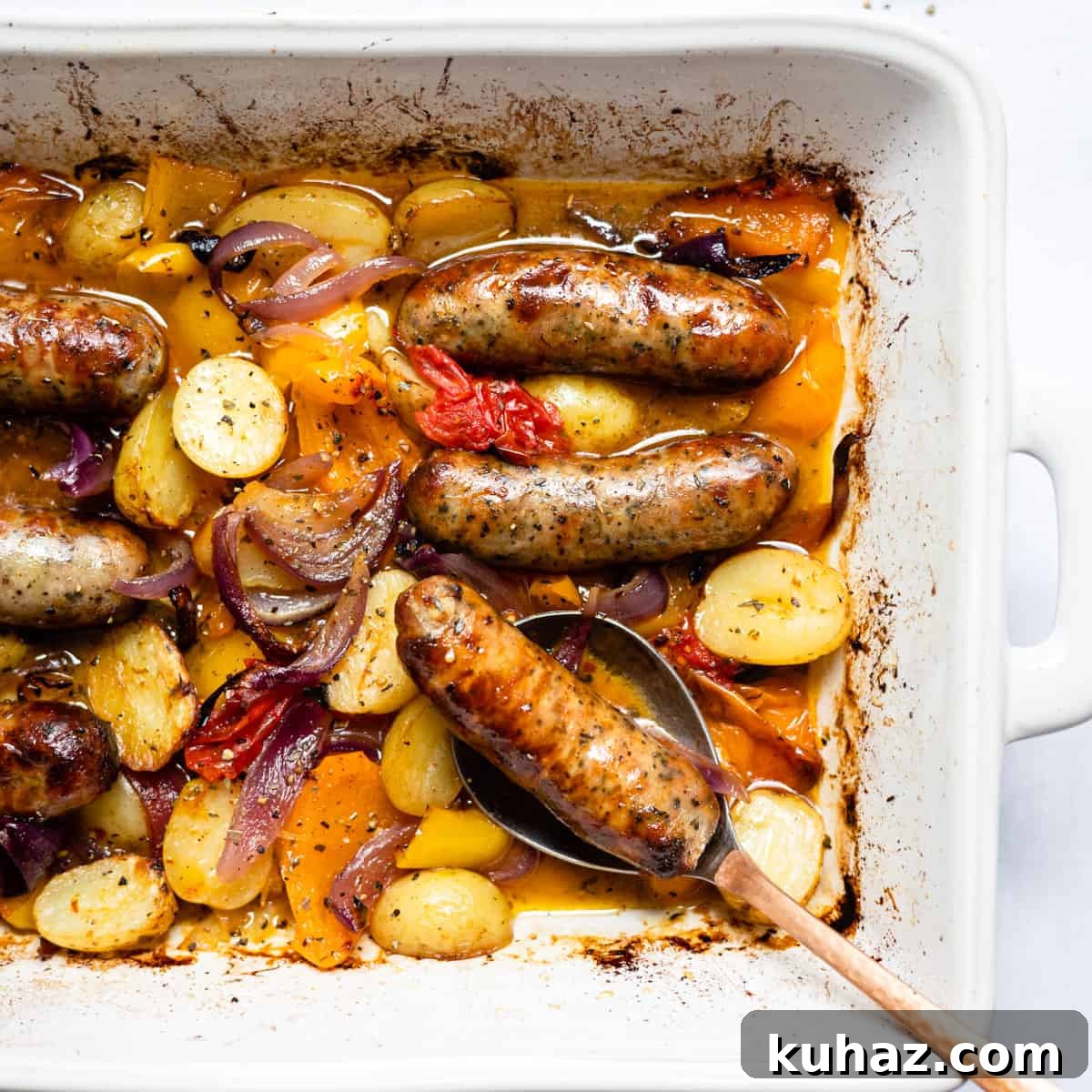 Aldi £25 Weekly Meal Plan Week 2 7 Sausage tray bake with potatoes and onions