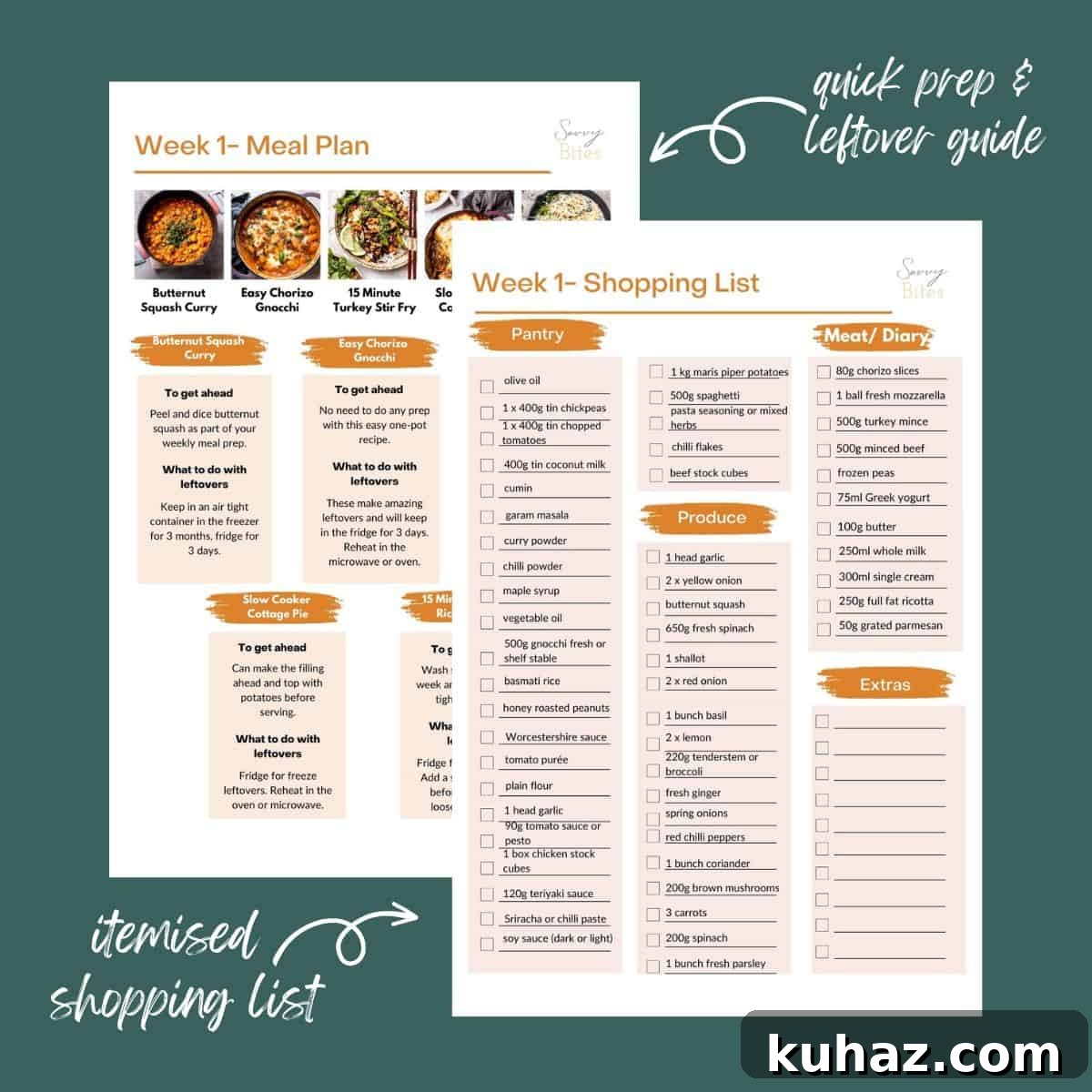 Aldi £25 Weekly Meal Plan Week 2 8 Meal prep guide for a budget meal plan